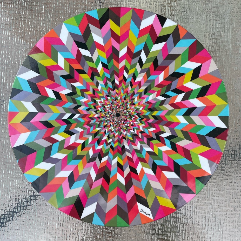 French Bull Ziggy Lazy Susan – 15.75” Vibrant Rotating Melamine Platter